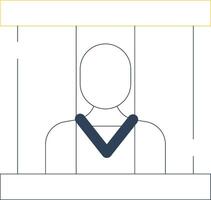 conception d'icône créative prisonnier vecteur