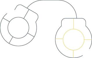 conception d'icônes créatives de menottes vecteur