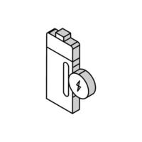 illustration plate de vecteur d'icône de couleur de batterie compacte