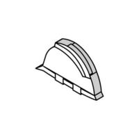 casque outil réparation isométrique icône vecteur illustration