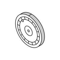 roulette fente Jeu isométrique icône vecteur illustration