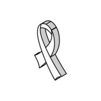 ruban HIV isométrique icône vecteur illustration