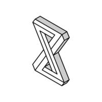 objet impossible géométrique forme isométrique icône vecteur illustration