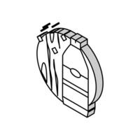 bois nettoyeur détergent isométrique icône vecteur illustration