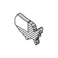 Etats-Unis pays carte drapeau isométrique icône vecteur illustration