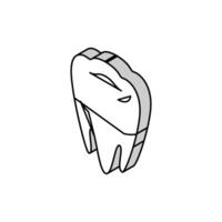 dent dentaire se soucier isométrique icône vecteur illustration