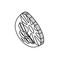 ananas marron Jaune isométrique icône vecteur illustration