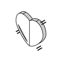 cœur gelée bonbons gommeux isométrique icône vecteur illustration