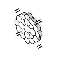 framboise gelée bonbons gommeux isométrique icône vecteur illustration
