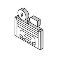 garage location propriété biens Accueil isométrique icône vecteur illustration