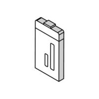 ré batterie Puissance énergie isométrique icône vecteur illustration