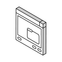 Feuilleter dossier isométrique icône vecteur illustration