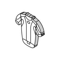 airbag gilet moto accessoire isométrique icône vecteur illustration