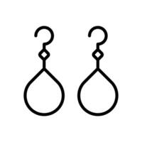 des boucles d'oreilles icône symbole vecteur modèle collection