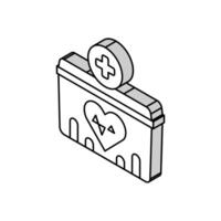 médical récipient pour cœur transport isométrique icône vecteur illustration