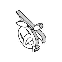 Grenade branche feuille isométrique icône vecteur illustration