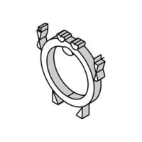 bague géométrique forme personnage isométrique icône vecteur illustration