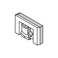 à préposition Anglais isométrique icône vecteur illustration