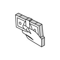 investissement argent main isométrique icône vecteur illustration