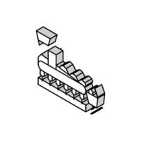 de base oxygène fourneau acier production isométrique icône vecteur illustration