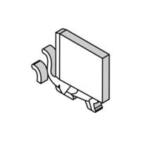 en dessous de préposition Anglais isométrique icône vecteur illustration