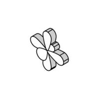 la physique moléculaire structure isométrique icône vecteur illustration