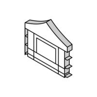 maison tente vacances isométrique icône vecteur illustration