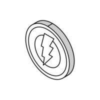 électricité un service signe isométrique icône vecteur illustration
