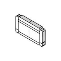 canapé deux sections Haut vue isométrique icône vecteur illustration