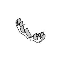 cerf klaxon animal isométrique icône vecteur illustration