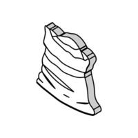 grain Toile sac blé isométrique icône vecteur illustration