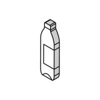 illustration vectorielle d'icône isométrique de bouteille en plastique d'eau vecteur