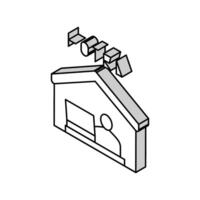 éloigné travail dans Hôtel isométrique icône vecteur illustration