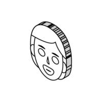 faciale crème masque isométrique icône vecteur illustration