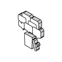 bavarder supprimer isométrique icône vecteur illustration