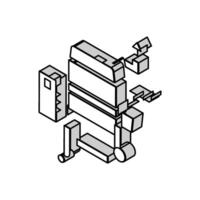 fumeur Viande isométrique icône vecteur illustration