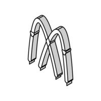 bretelles branché rétro isométrique icône vecteur illustration