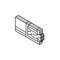 câble canal Matériel meubles raccord isométrique icône vecteur illustration