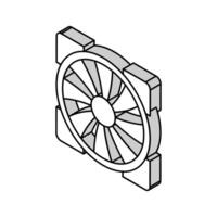 Ventilateurs jeu PC isométrique icône vecteur illustration