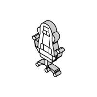 chaise jeu PC isométrique icône vecteur illustration