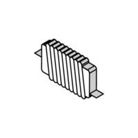 inducteur électronique composant isométrique icône vecteur illustration