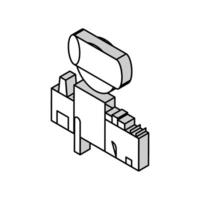pulpe moulin papier isométrique icône vecteur illustration