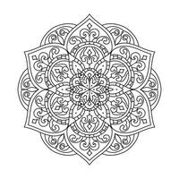 contour mandala décoratif et ornemental conception pour coloration page vecteur