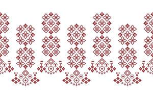traditionnel ethnique motifs ikat géométrique en tissu modèle traverser point.ikat broderie ethnique Oriental pixel blanc background.abstract, vecteur, illustration. texture, écharpe, décoration, papier peint. vecteur