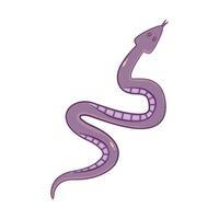 la magie serpent céleste vecteur isolé. mystique violet animal serpent. vecteur Célibataire illustration