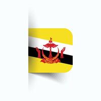 brunei nationale drapeau, brunei nationale jour, eps10. brunei drapeau vecteur icône