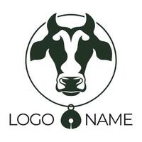 icône de vecteur de modèle de logo de vache