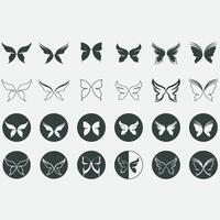 collection de papillon logos vecteur