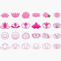 collection de lotus fleur logos vecteur