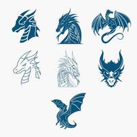 collection de dragon logos vecteur